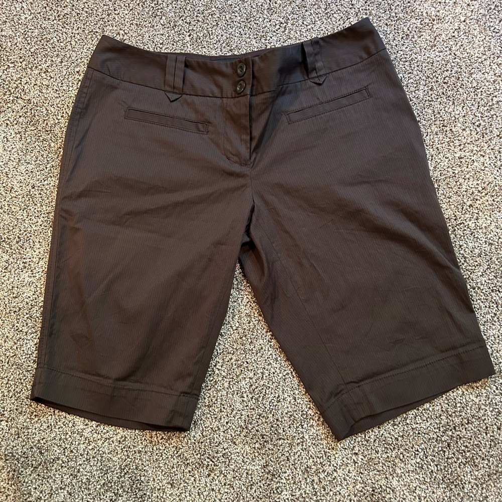 The Limited Drew Fit Brown Bermuda Shorts Tailored Style